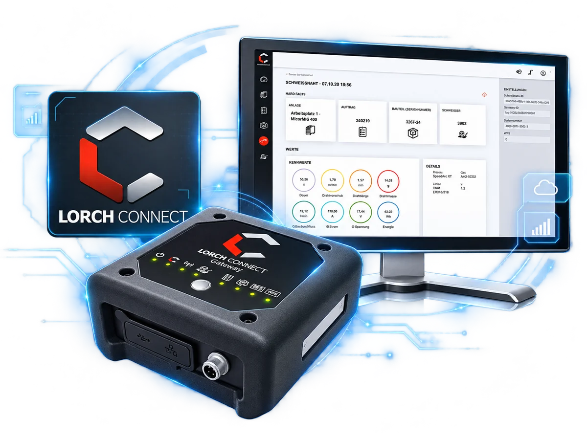 Lorch Connect cloud dashboard and gateway for welding production data