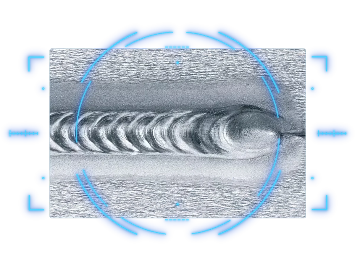 Lorch TwinPulse XT weld seam with a regular ripple pattern